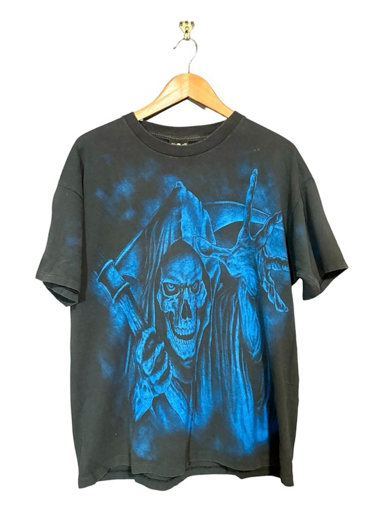3D Emblem Other - 3D EMBLEM Vintage One Stitch Black Graphic Skull Reaper Tee